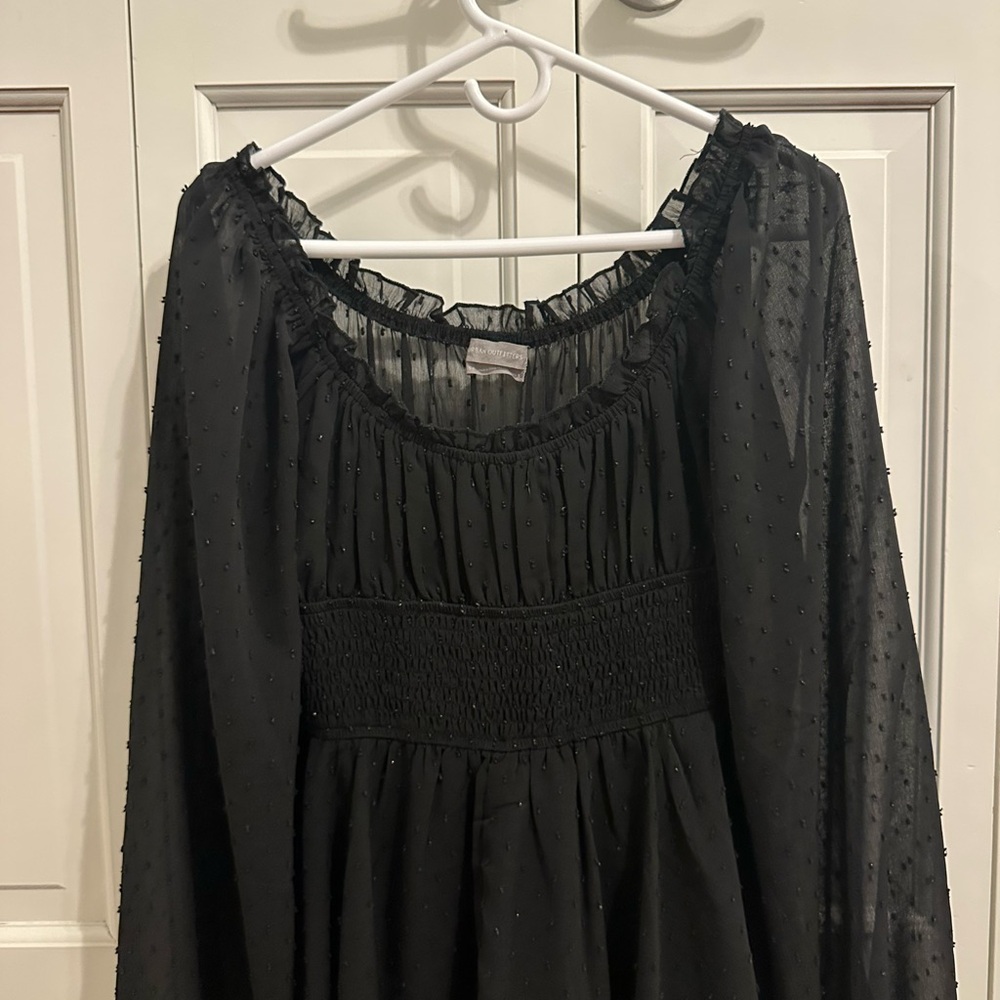 Black Sheer Romper